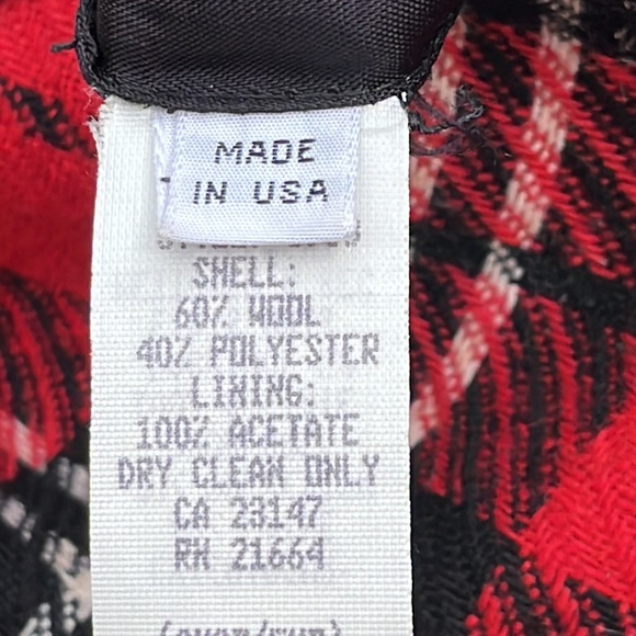 Talbots vintage roomy wool blend plaid blazer L - Picture 6 of 10